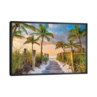 Tropical Beach Sunrise Key West Florida by Susanne Kremer - Print on Canvas