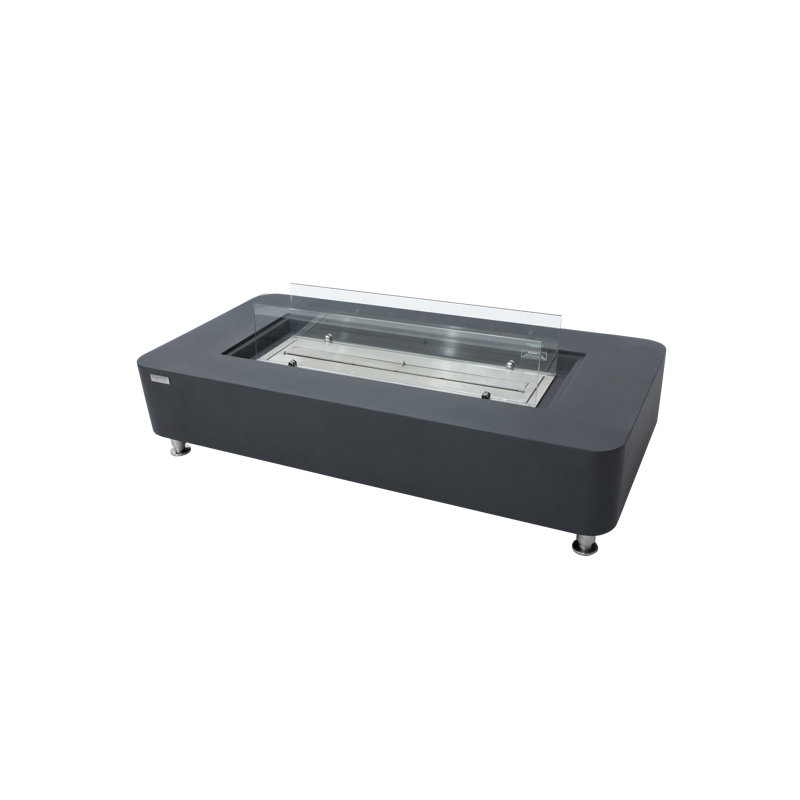 Sydney Slate Black Concrete Ethanol Fire Pit Table