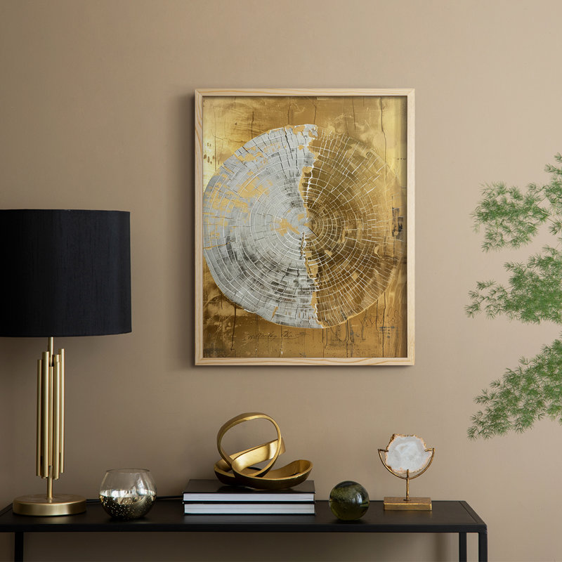ABSTRACT Series CLxxxv, reproduction encadrée - bois massif, H 30 po x l 24 po