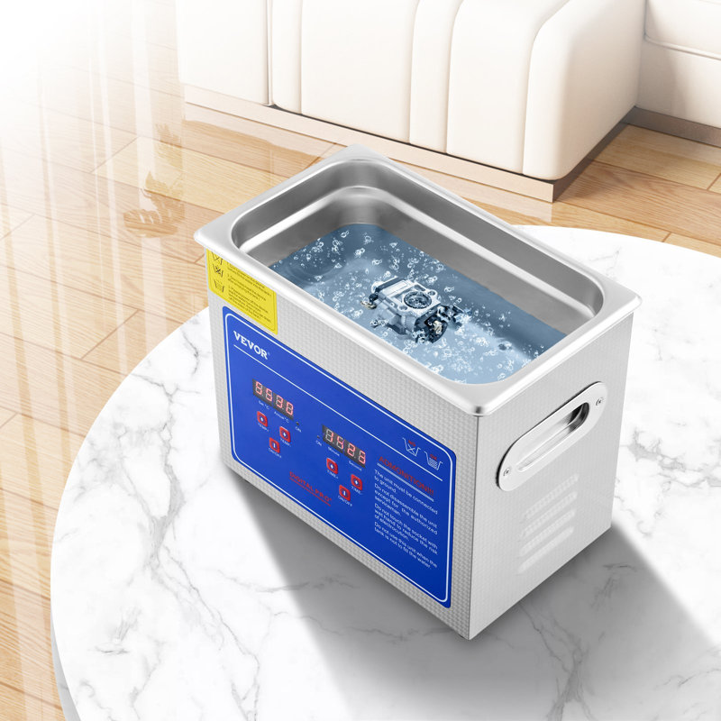 Ultrasonic Cleaner With Digital Timer & Heater, Professional Ultra Sonic Jewelry Cleaner, Stainless Steel Heated Cleaning Machine For Glasses Watch Rings Small Parts Circuit Board (3L)