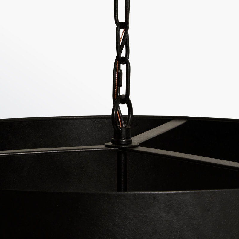 Rosamund Iron 3-Light Chandelier, Noir