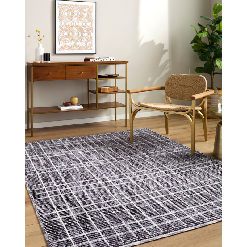 Tapis tissé à la machine ELLE Decor X Livabliss Odeon, Noir, Rectangle 2' x 2'11"