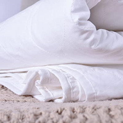 Lancashire Textiles Luxury Breathable 100% Natural Cotton Filling & Cover Lightweight 1 Tog Keep Cool Summer Duvet Quilt