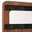  Miroir mural moderne en bois d'hévéa avec panneau coulissant et rangement réglable