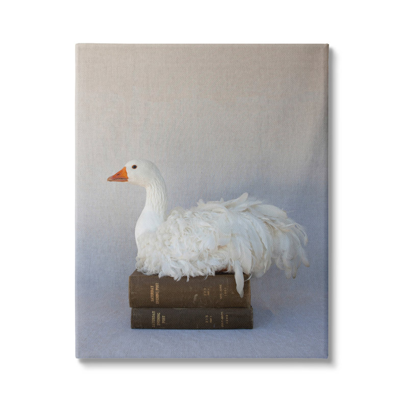 Oiseau de bibliothèque Fluffy Goose, Plaque murale, H 16 po x l 16 po x P 1,5 po