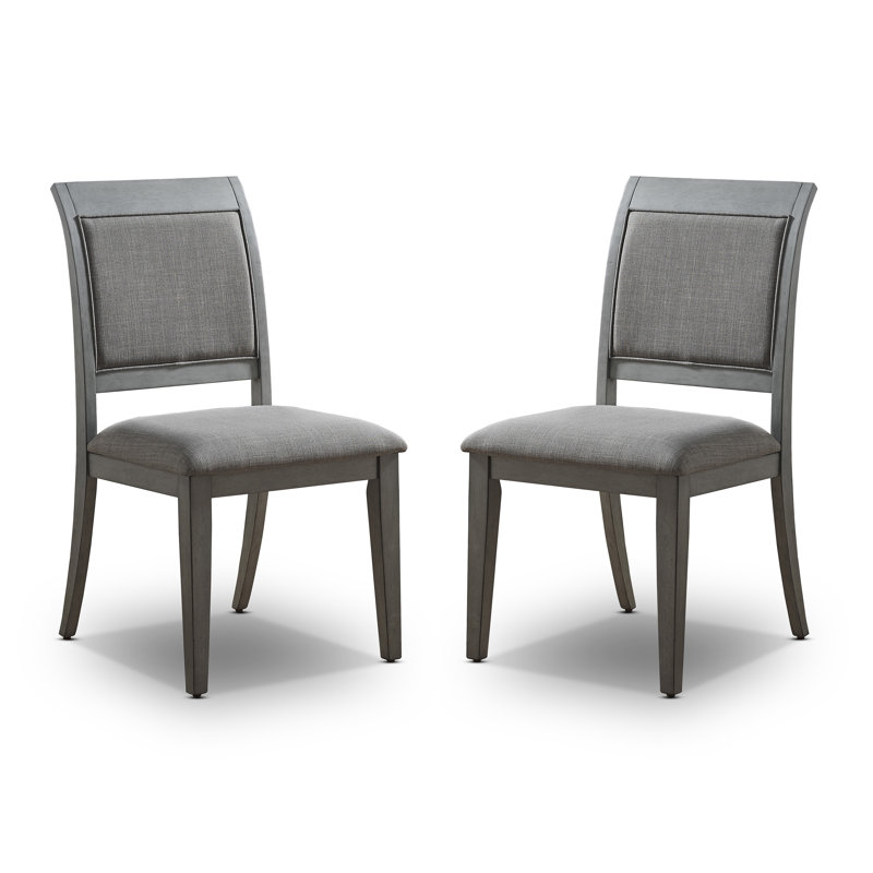 Chaise d'appoint rembourrée Amalga en gris