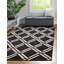 Tapis noir à motif géométrique Cand-1263042321