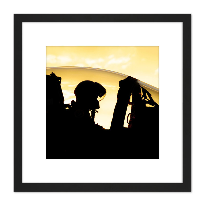 Hughel Military USA F-15 Eagle Fighter Pilot Photo - Single Picture Frame Print