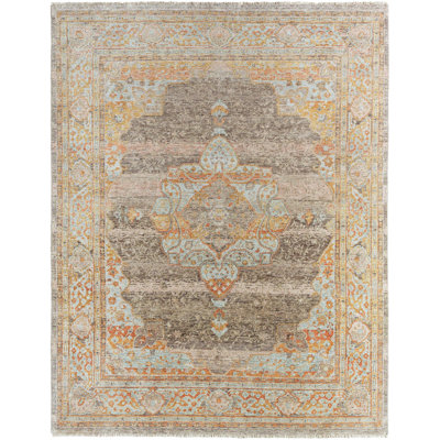 Cappadocia Hand Knotted Wool Abstract Area Rug in Green