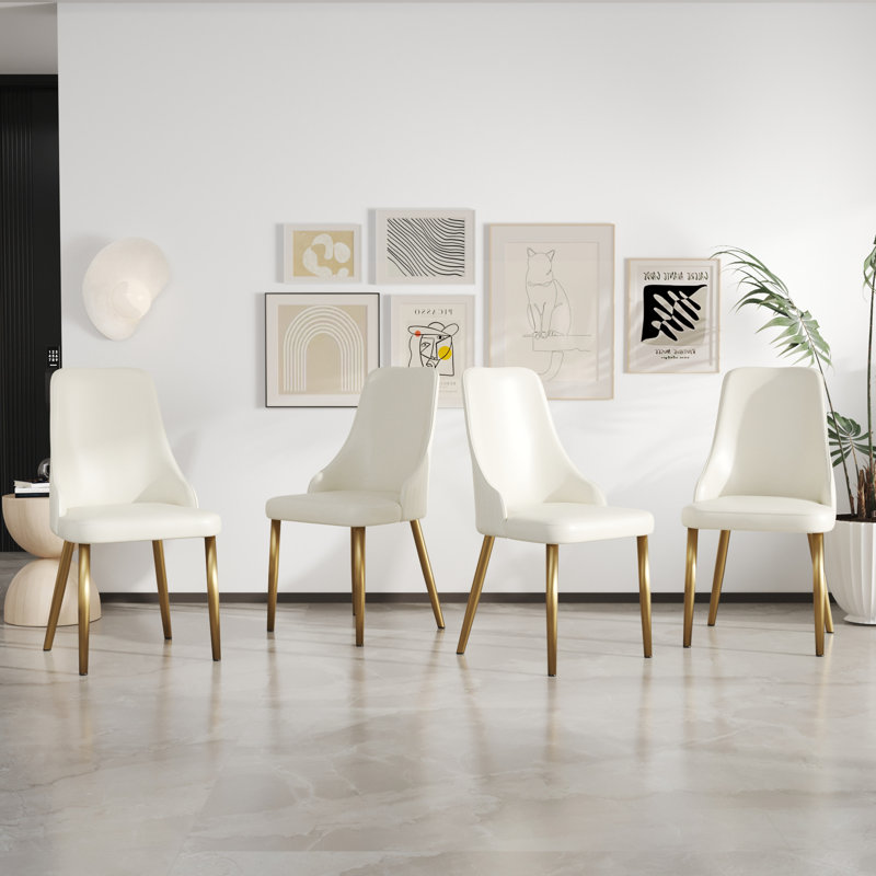 Chaise de salle à manger Zirui, Beige