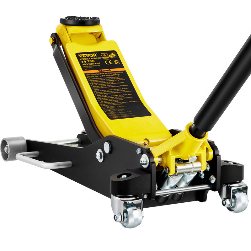 Cric de plancher de course en acier 3 pouces