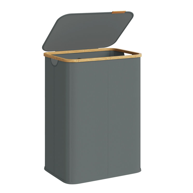 Laundry Hamper with Handles, Grey