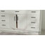 Meuble-lavabo simple en bois massif 66 po avec plateau en marbre de Carrare Tidworth-91360835-119088804