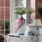 Hand-blown colored glass table modern vase with irregular ink and wash texture decorative fashionable vase-1936012498