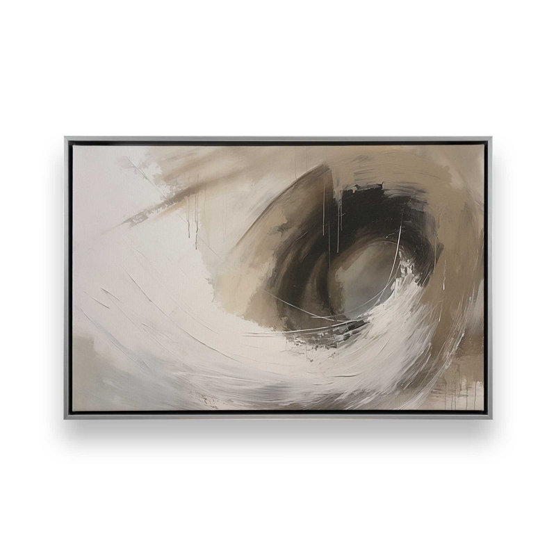 Impression sur toile Taupe tornade, Cadre flottant en chrome poli, H 8,75 po x l 12,75 po x P 1,75 po