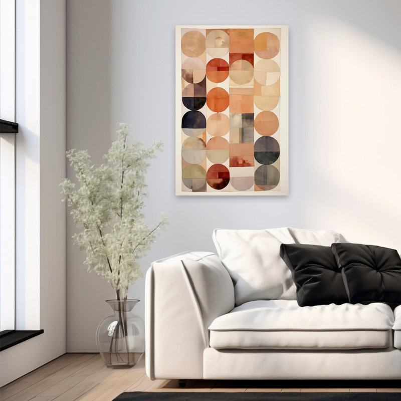 Treechild – Pastel Circles Modern Abstract Modern Watercolor Geometric, 36" H x 24" W