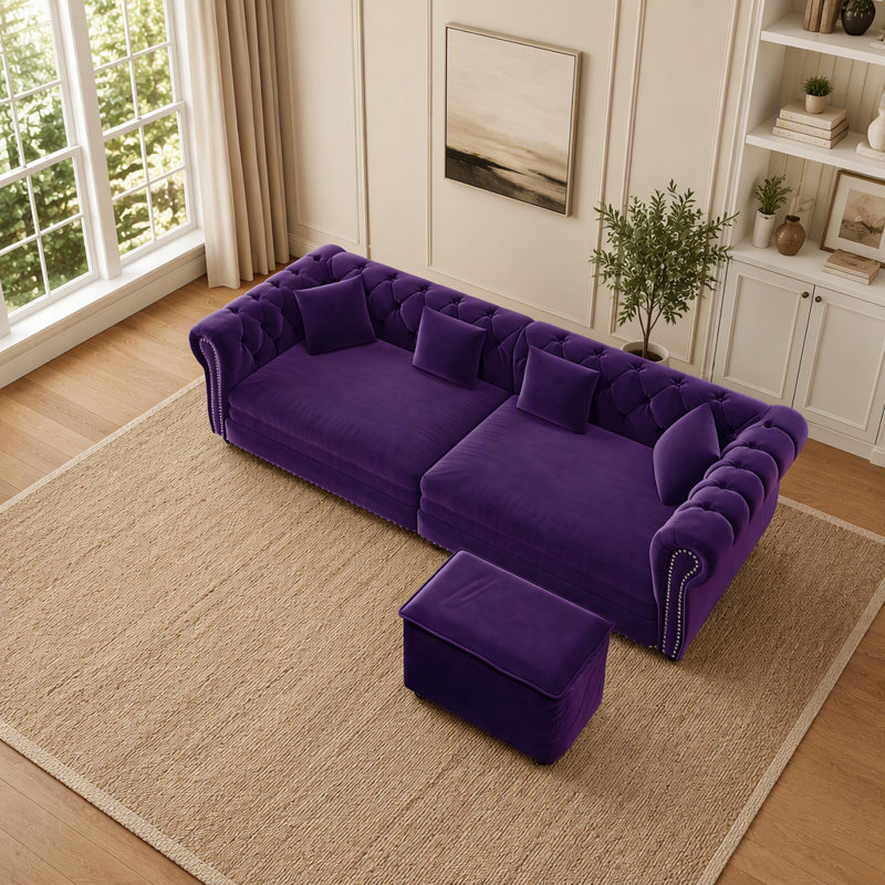 89 " Velvet Sofa Bed