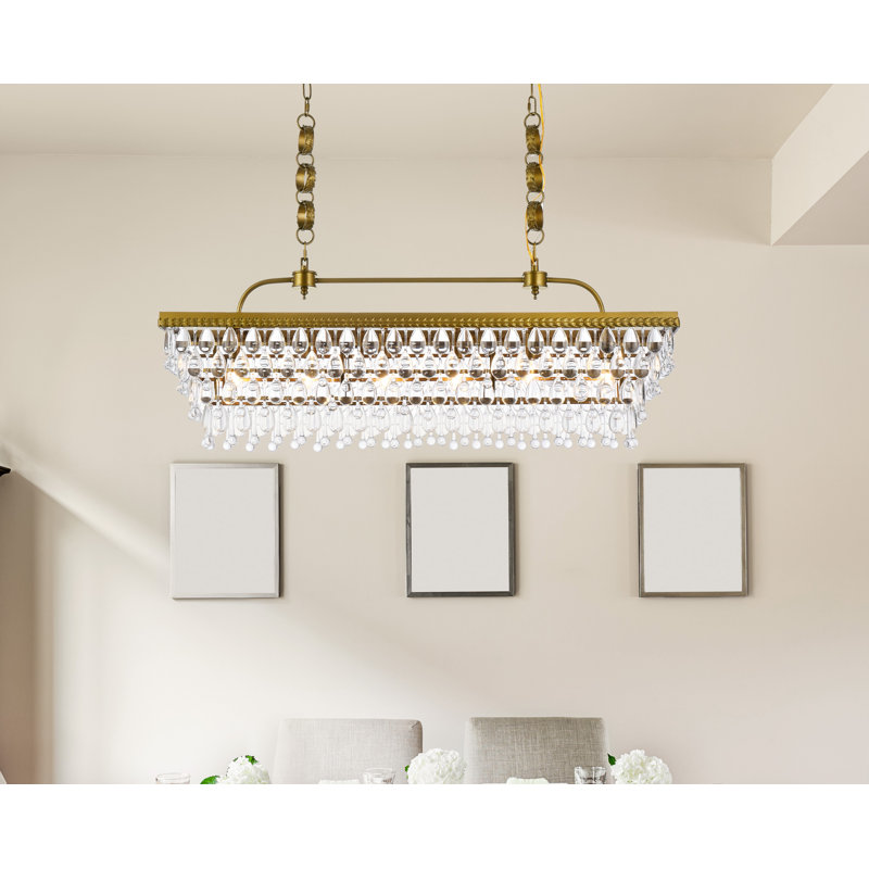 Arey 6 - Light Unique/Statement Pendant, Brass