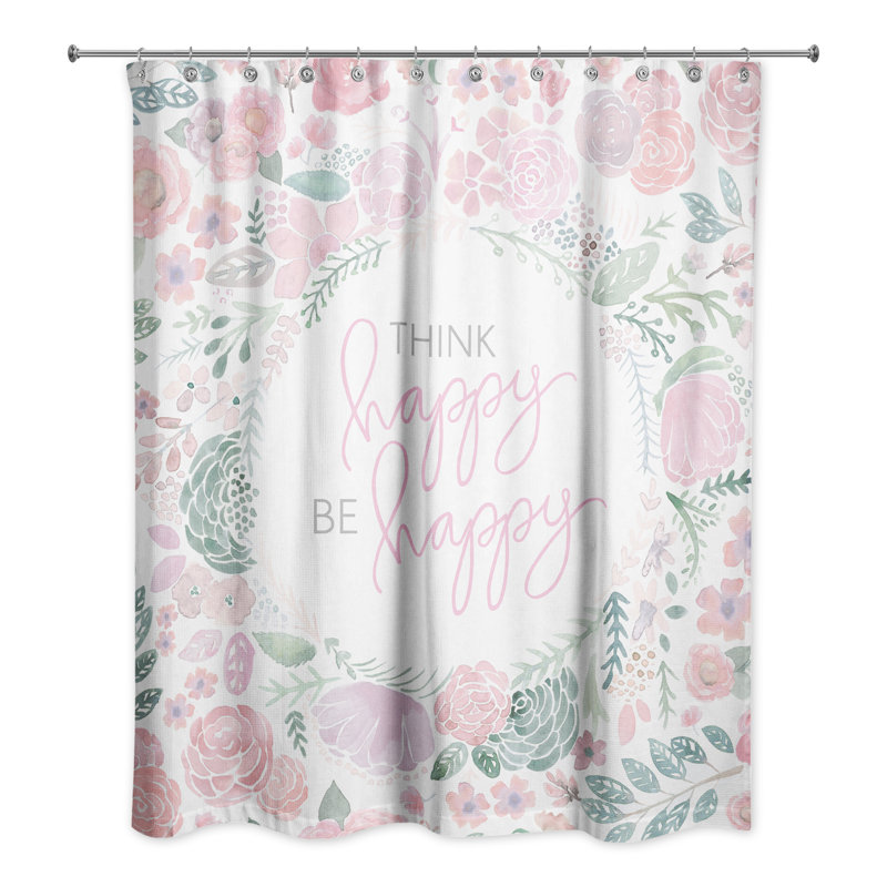 Rideau de douche simple à motif floral