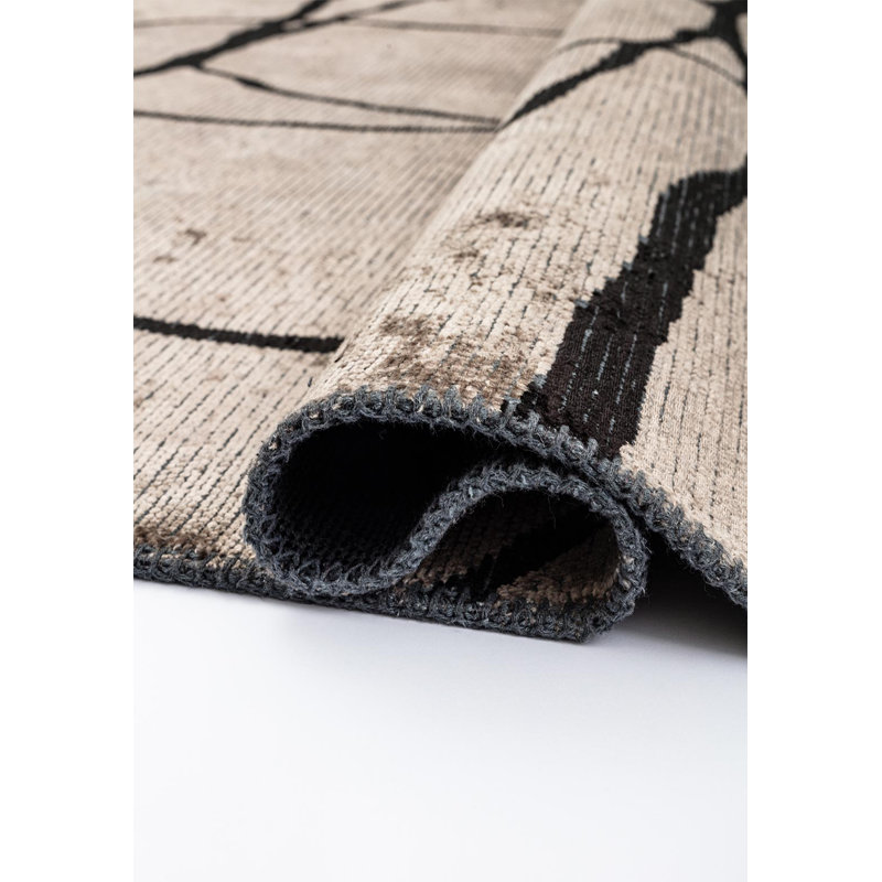 Randolyn Abstract Hand Loom Indoor / Outdoor Area Rug, Rectangle 7'10" x 9'10"
