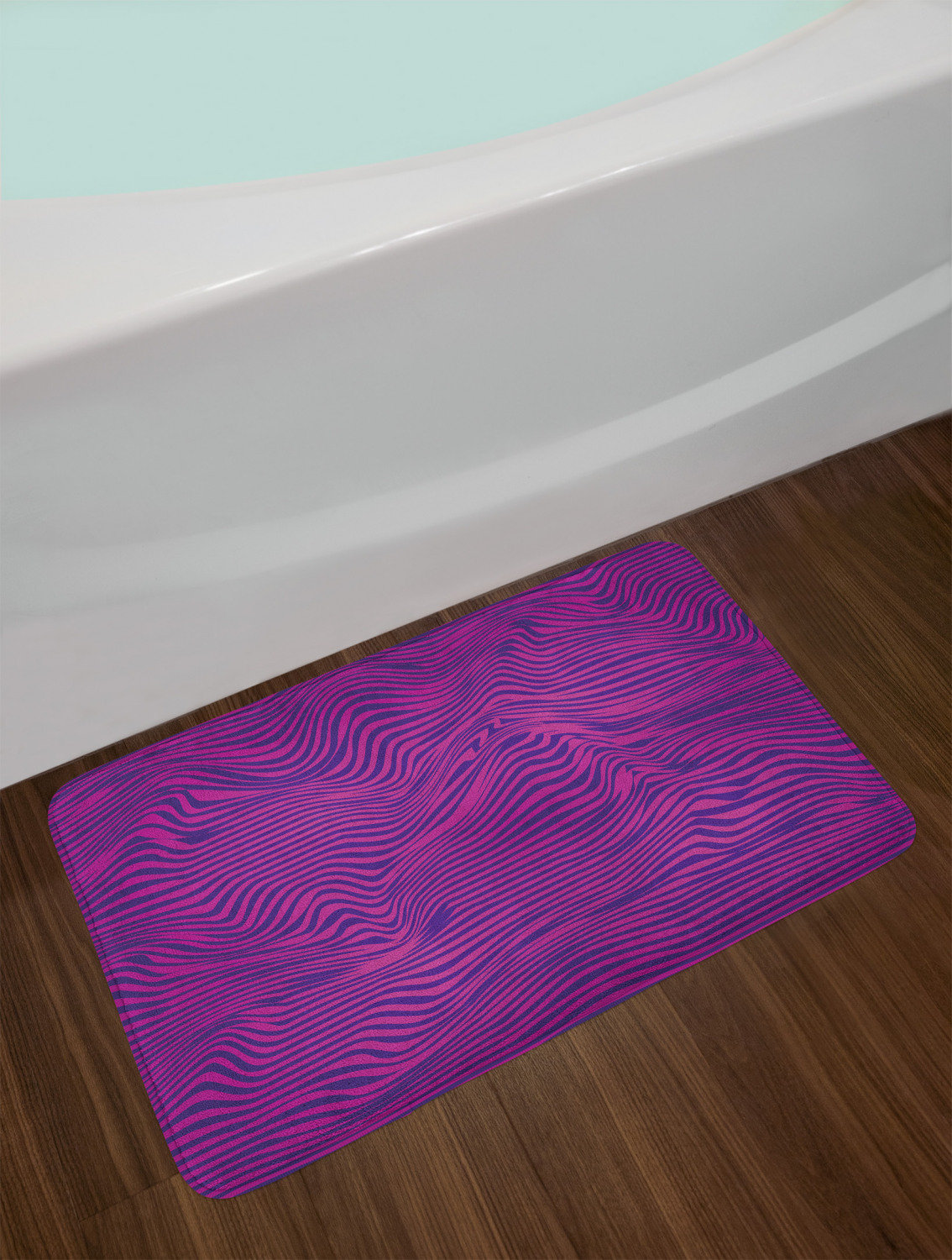 East Urban Home Synthwave Bath Rug | Wayfair