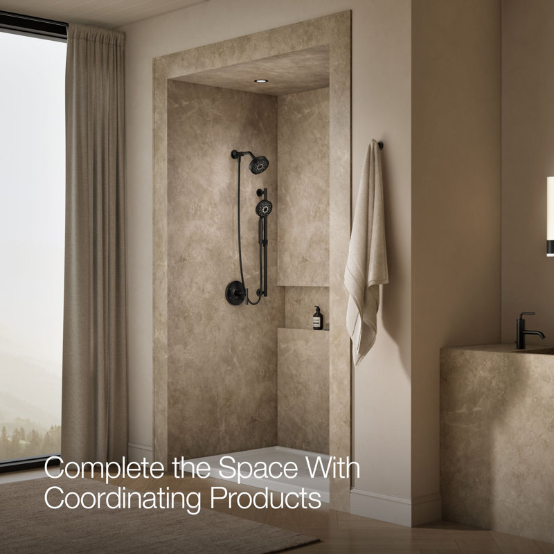 Kohler Purist Performance Showering Kit, 1.75 GPM Multifunction Showerhead and Handshower Package, Three Spray Settings