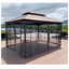 Abri de jardin extérieur 13 'x 10' avec double toit ventilé et moustiquaire détachable - abri de jardin brun