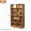 Bibliothèque pour chat moderne 2 en 1, vitrine d'arbre à chat avec rangement et bac à litière-134381547