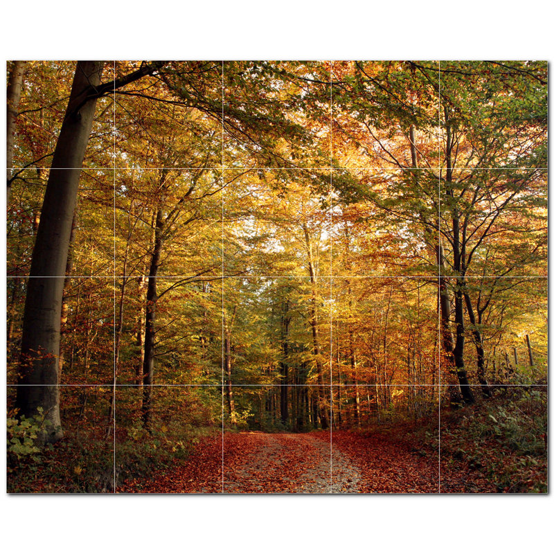 Murale décorative en céramique 4,25 po x 4,25 po Trees Photo