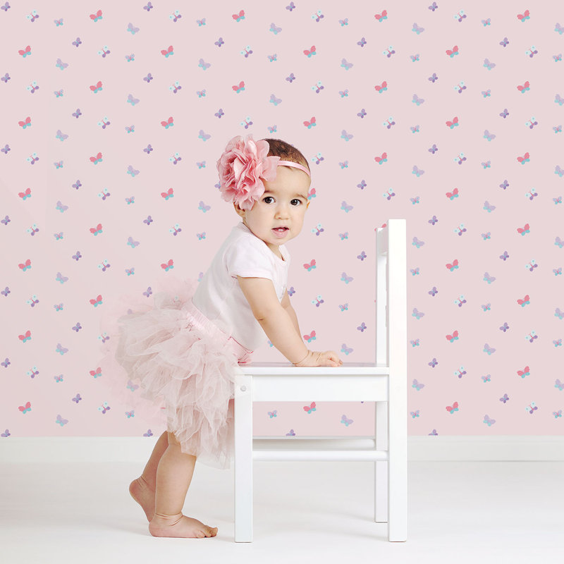 Bellamy 1000cm x 53cm Matte Wallpaper Roll, Pink/Red/Purple