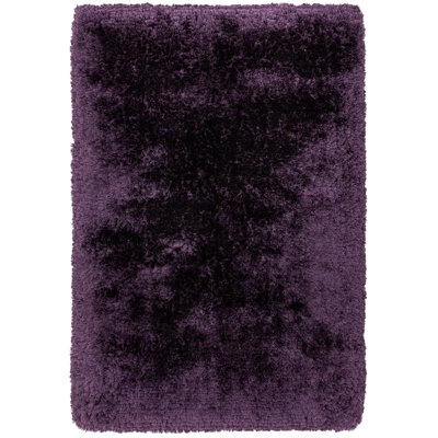 Plush Deep Pile Shaggy Purple Rug