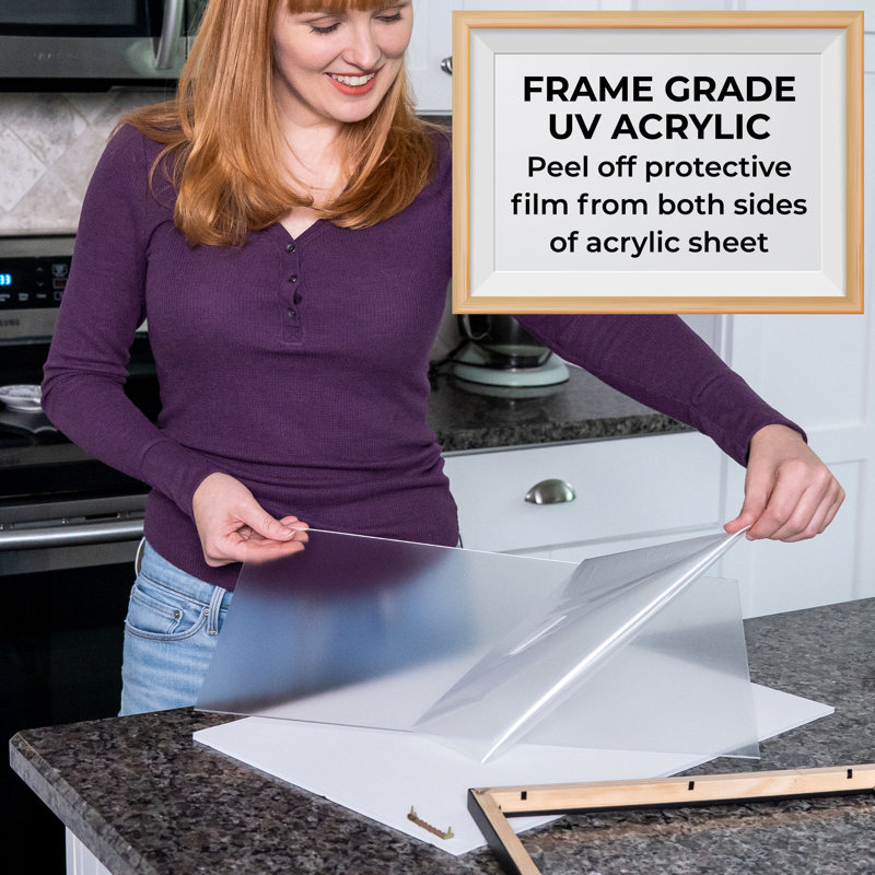 Solid Wood Picture Frame, Black, 16" W x 20" H