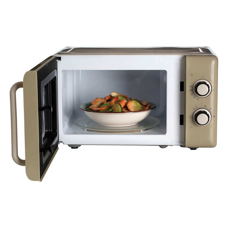 20L 800W Vintage Microwave, Cream