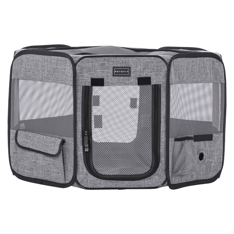 Caisse pour animaux amovible, Noir / gris, Petit (H 16,5 po x l 26,5 po x P 26,5 po)