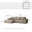 5 Seater Fabric Corner Sofa -1172360291-1172360285