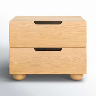 Beethoven Wood 2 Drawer Nightstand