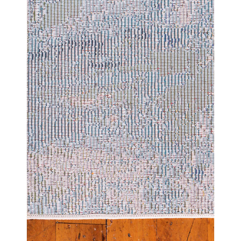 Keimar Washable Abstract Indoor Rug, Octagon 5' x 5'