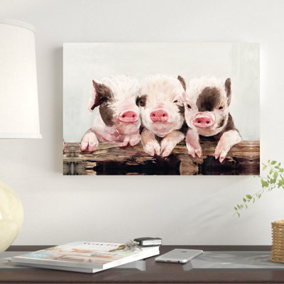 " Three Lil Pigs " Painting Print