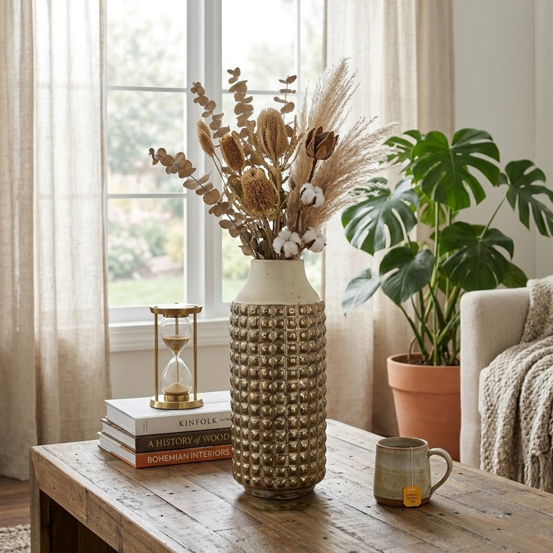 Ceramic Table Vase, 13" H x 5" W x 5" D