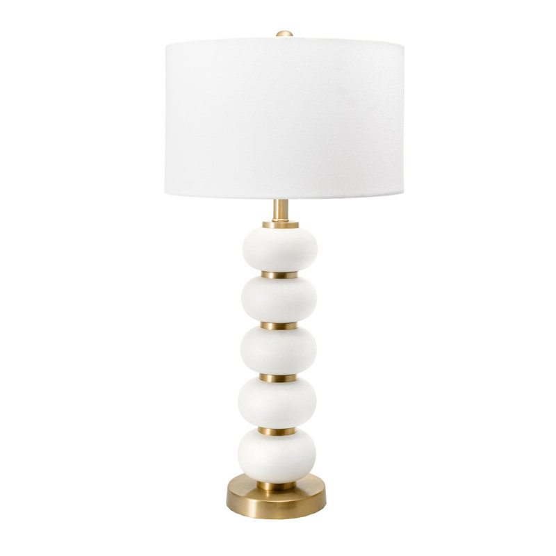 Lampe de table ivoire / or 28,38 po Malia