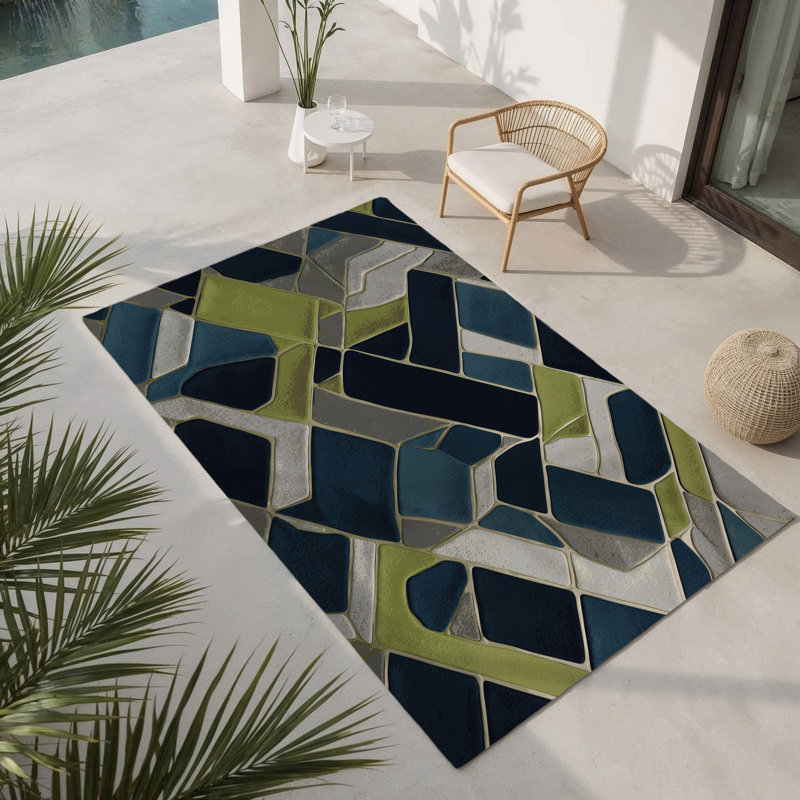 Tapis intérieur et extérieur Warp Constellation, Rectangulaire 3 pi x 5 pi