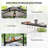 8' x 5' Grill Gazebo, Double Tiered Barbecue Gazebo, Dark Grey-109325755