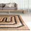Jaipur Living Ushari SOS02 Handwoven Geometric Tan/Black Area Rug (7'9inX9'9in)-2006672221