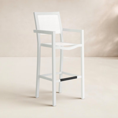 Poinsettia 47'' Aluminum Outdoor Bar Stool