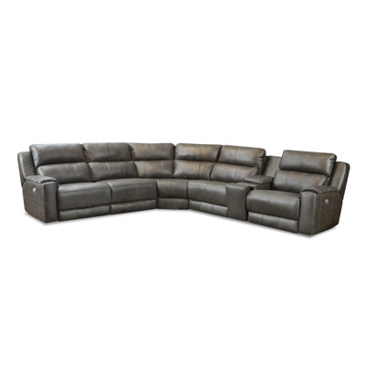 Dazzle Dual Power Leather Reclining Sectional