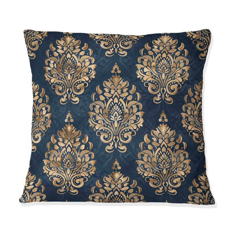 Coussin décoratif damassé Glamour I - Glam, H 18 po x l 18 po