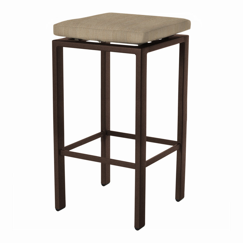 Aris Outdoor Bar Stool, Flagship Stone Sunbrella®, Copper Creek, 31.25"