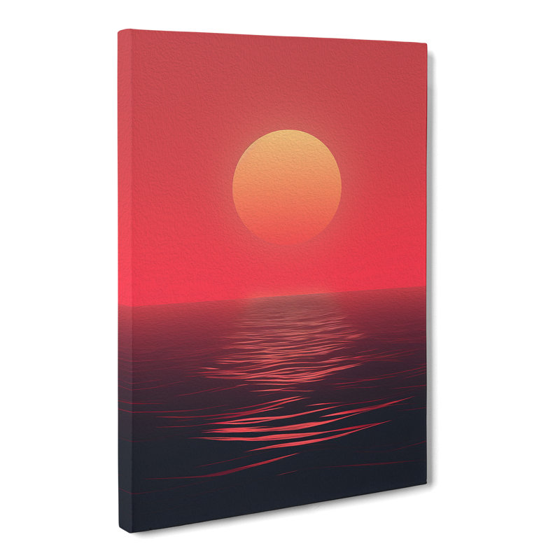 Sunset Minimalism Art - Wrapped Canvas