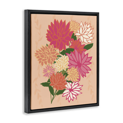  «Dahlia Petal Outline», art mural sur toile par Michelle Ingari Designs