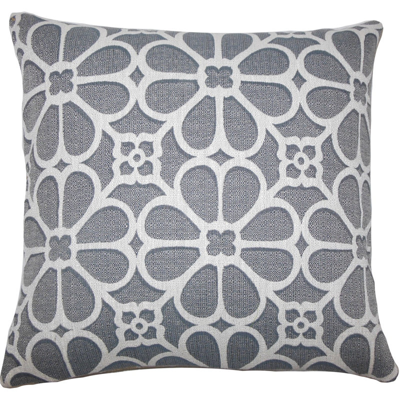 Geometric Feather Reversible Throw Pillow, 18" H x 18" W x 5" D